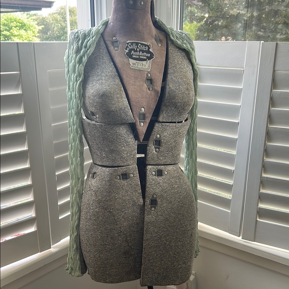 Free People Gray Camisole with Green Accents